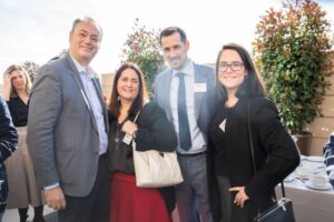 Jaime Marín, de Amtrust, Trinidad Cayón y Rafael Faura, de Bankinter; y Mariola Municio, también de Amtrust.